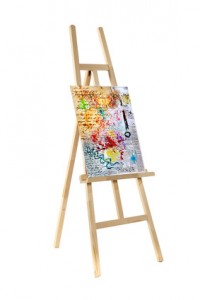 Easel with canvas